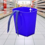 Adjustable Strap Back Basket, Lightweight Woven Water Bucket, Fishing and Hiking Fruit Basket, Blue Color